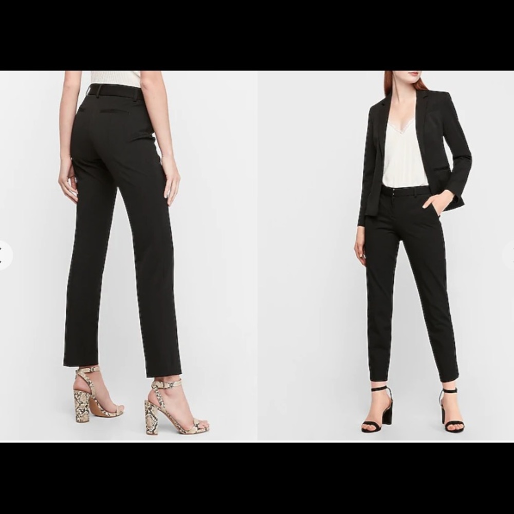 Express mid-rise ankle columnist pant in black